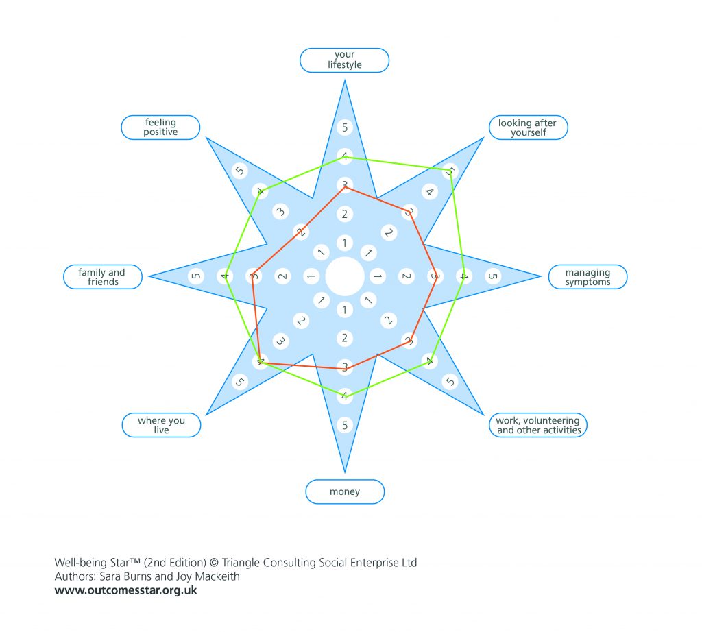 The completed well-being Star