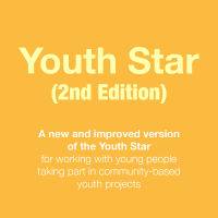 Graphic: text reads, Youth Star (2nd Edition). A new and improved version of the Youth Star for working with young people taking part in community-based youth projects